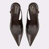 Stessysling Dark Brown Leather Smooth Women's Slingbacks | ALDO US