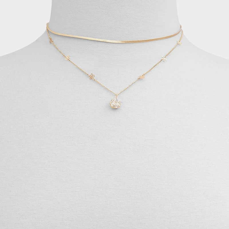 Teardrop Gold/Clear Multi Women's Necklaces | ALDO US