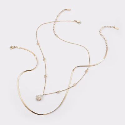 Teardrop Gold/Clear Multi Women's Necklaces | ALDO US