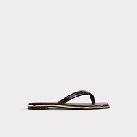 Theao Dark Brown Women's Thong Sandals | ALDO US