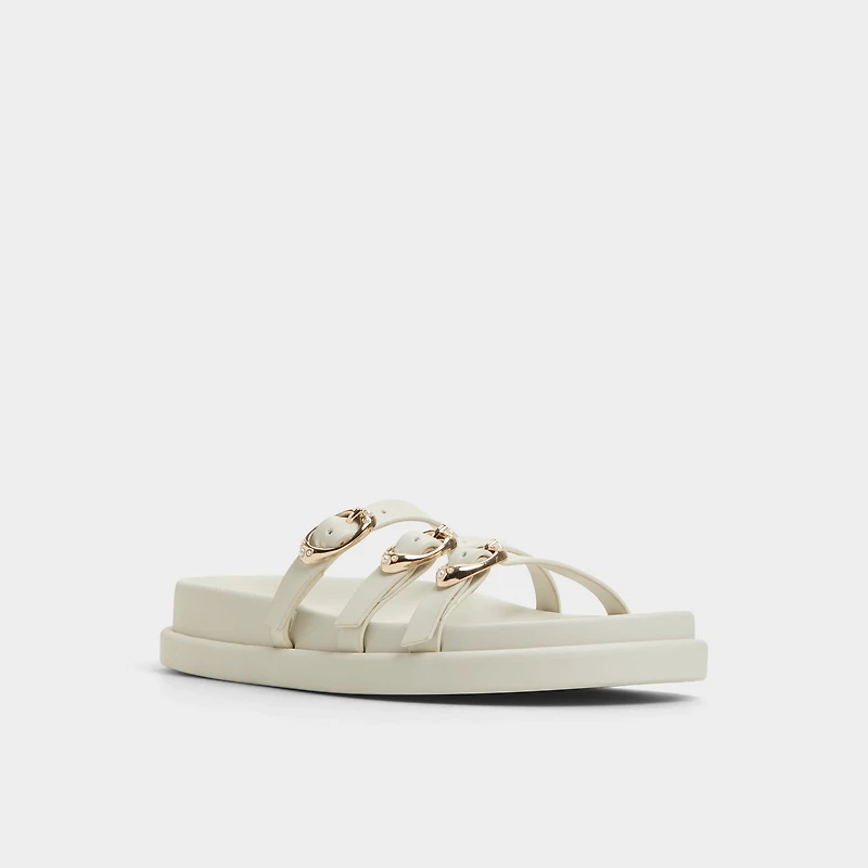 Zephyra Blanc Femmes Sandales a assise plantaire | ALDO Canada