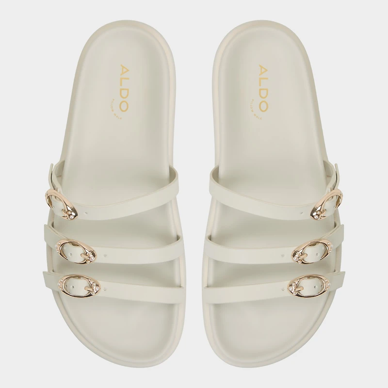Zephyra Blanc Femmes Sandales a assise plantaire | ALDO Canada