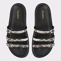 Zephyra White/Black Women's Footbed sandals | ALDO US