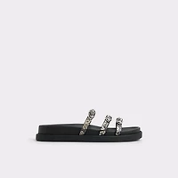 Zephyra White/Black Women's Footbed sandals | ALDO US