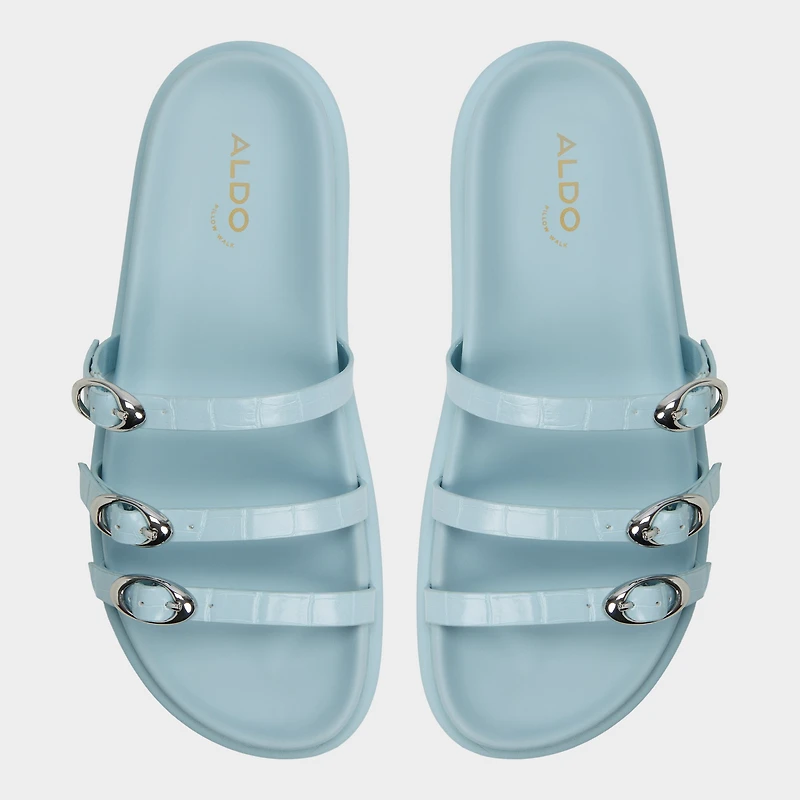 Zephyra Bleu Pastel Femmes Sandales a assise plantaire | ALDO Canada