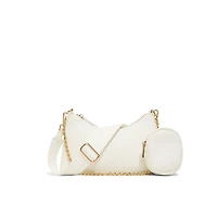 Adreddia White Synthetic Smooth Women's Crossbody