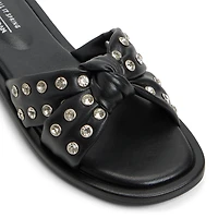 Apricot Débordement Noir Femmes Claquettes | Boutique Spring Canada