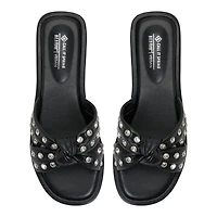 Apricot Débordement Noir Femmes Claquettes | Boutique Spring Canada