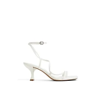 Auguust White Women's Lace Up Heels Sandals
