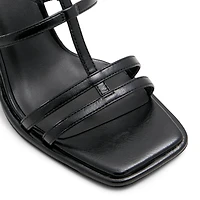 Aurellia Noir Femmes Sandales a lanieres | Boutique Spring Canada
