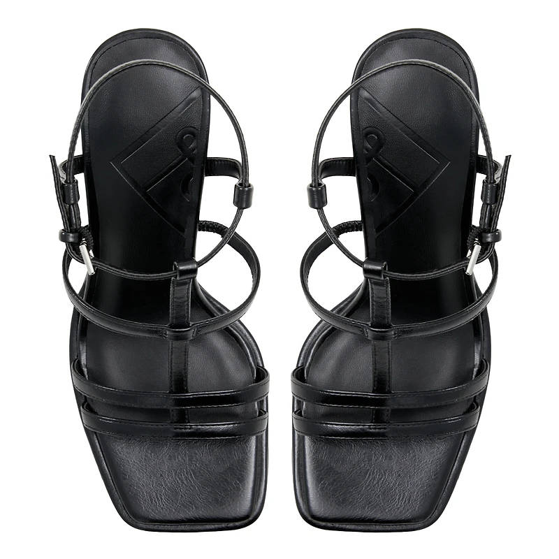 Aurellia Noir Femmes Sandales a lanieres | Boutique Spring Canada