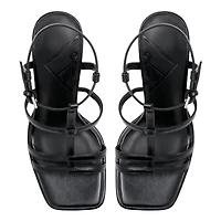 Aurellia Noir Femmes Sandales a lanieres | Boutique Spring Canada