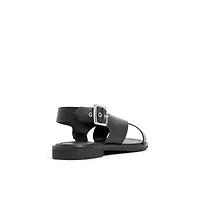 Avaline Black Women's Flat Sandals