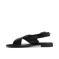 Avaline Black Women's Flat Sandals