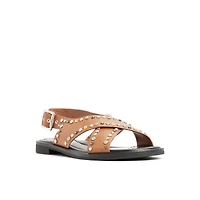 Avaline Cognac Women's Flat Sandals
