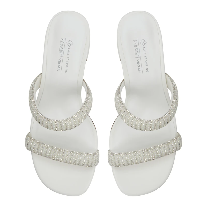 Calianaa White Women's Mule Sandals