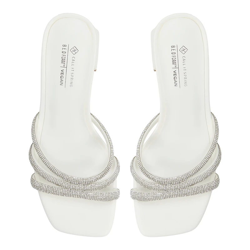 Crown White Overflow Women's Heeled mules