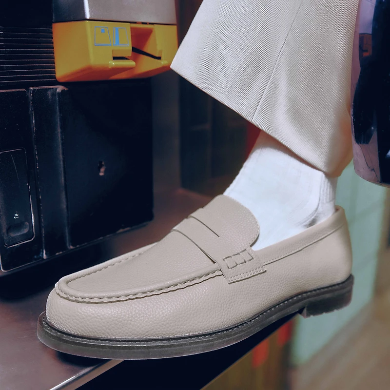 Dumont Beige Hommes Mocassins | Boutique Spring Canada