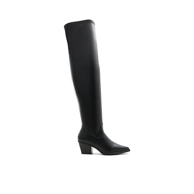 Elloise Noir Femmes Bottes au dessus du genou | Boutique Spring Canada
