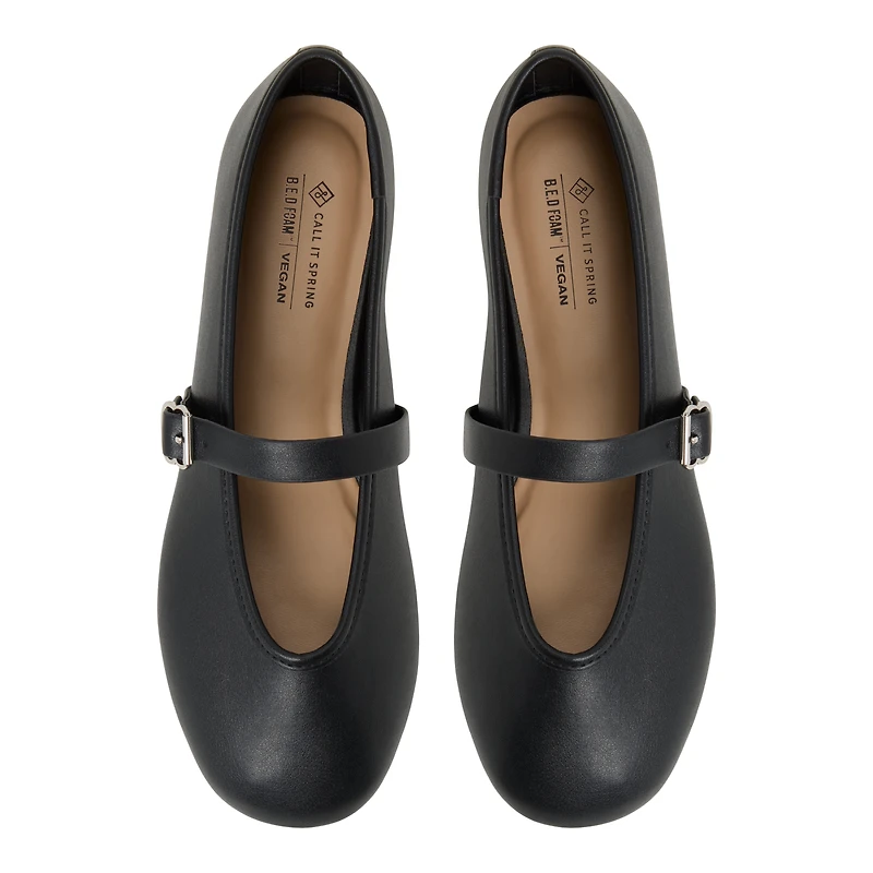 Elyiaa Black Synthetic Smooth Women's Ballerinas