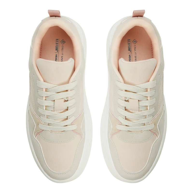 Eviie Light Pink Women's Retro Sneakers