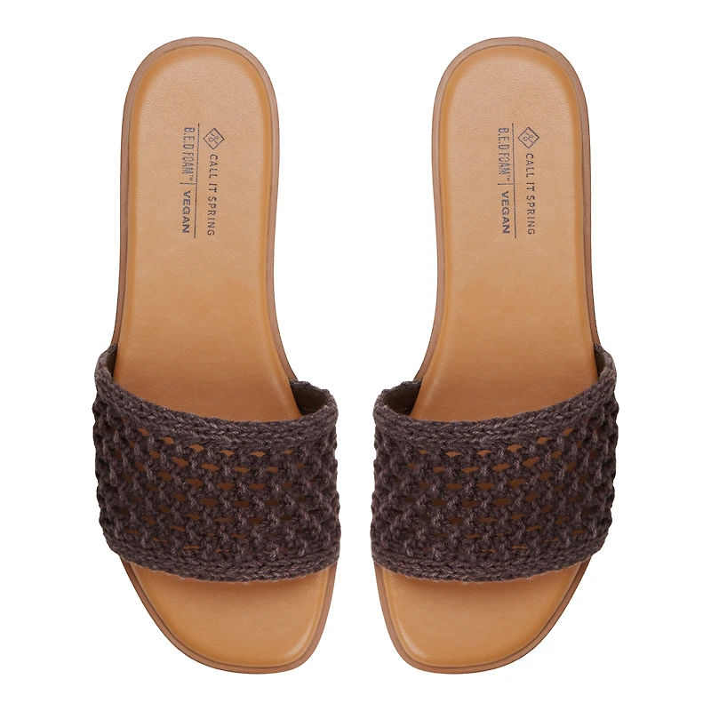 Fernn Dark Brown Women's Slides