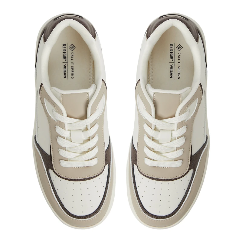 Freshy Brown Overflow Women's White Sneakers