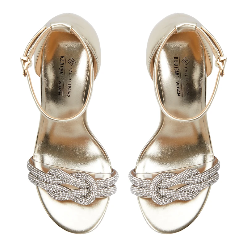 Fridda Gold Women's Metallic Shoes Bags