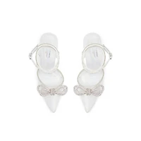 Galaa Silver Women's Lace up heels