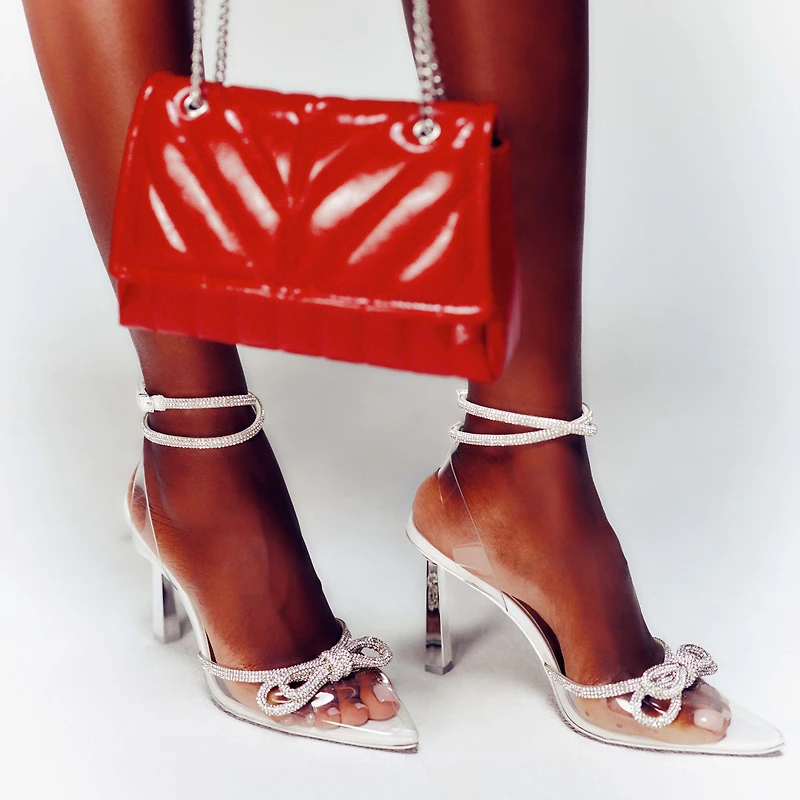 Galaa Silver Women's Lace up heels