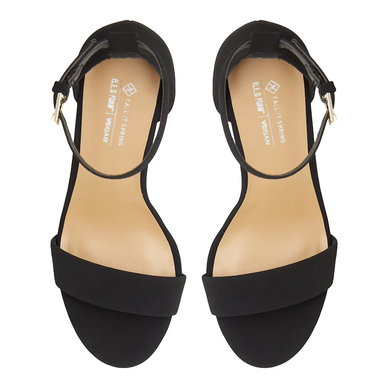 Gemmma Noir Femmes Talons plateforme | Boutique Spring Canada