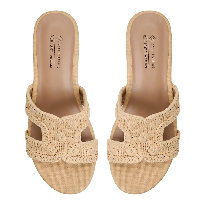 Halerria Natural Women's Mule Sandals