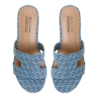 Halerria Open Blue Women's Mule Sandals