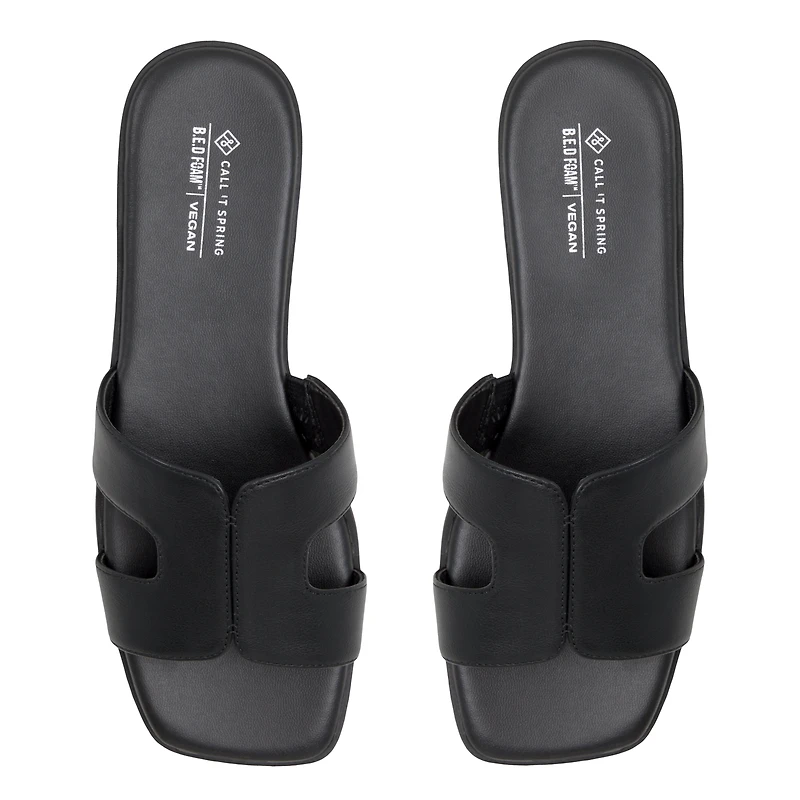 Haylee Noir Femmes Claquettes | Boutique Spring Canada
