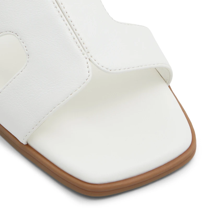 Haylee Blanc Femmes Claquettes | Boutique Spring Canada