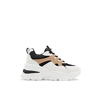 Jennaa Black Multi Women's Wedge Sneakers