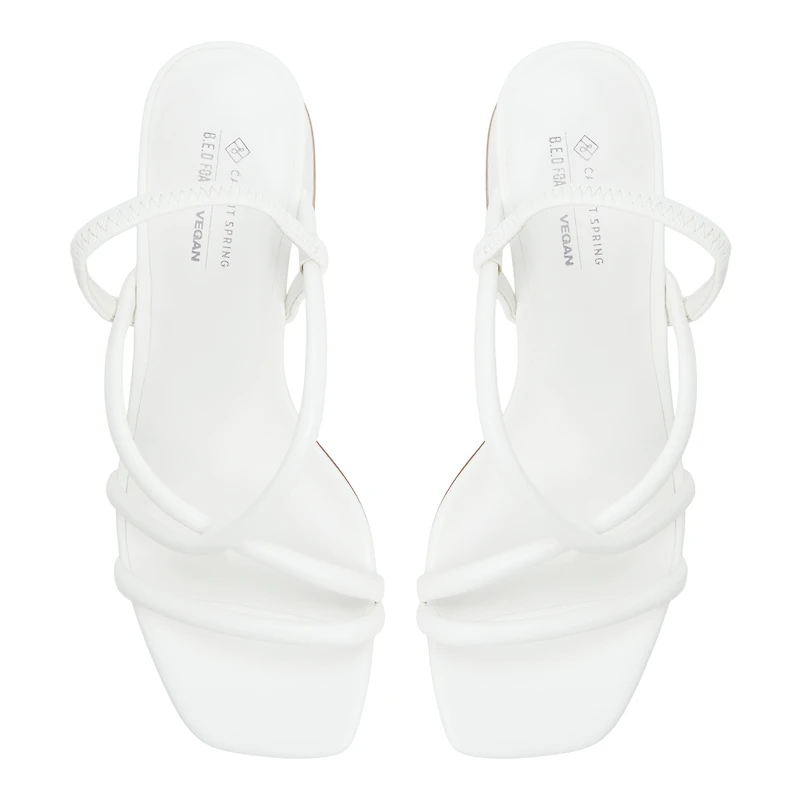 Kiira White Women's Low-mid Heels