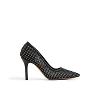Leeona Noir Toile Filet Femmes Escarpins | Boutique Spring Canada