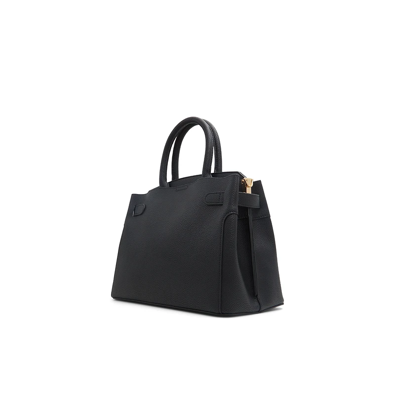 Lemercier Black Synthetic Grainy Women's Crossbody