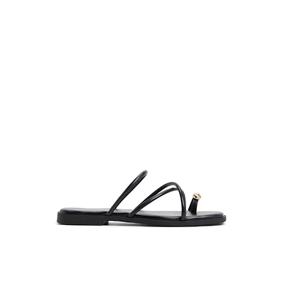 Lunarose Black Women's Flat Sandals
