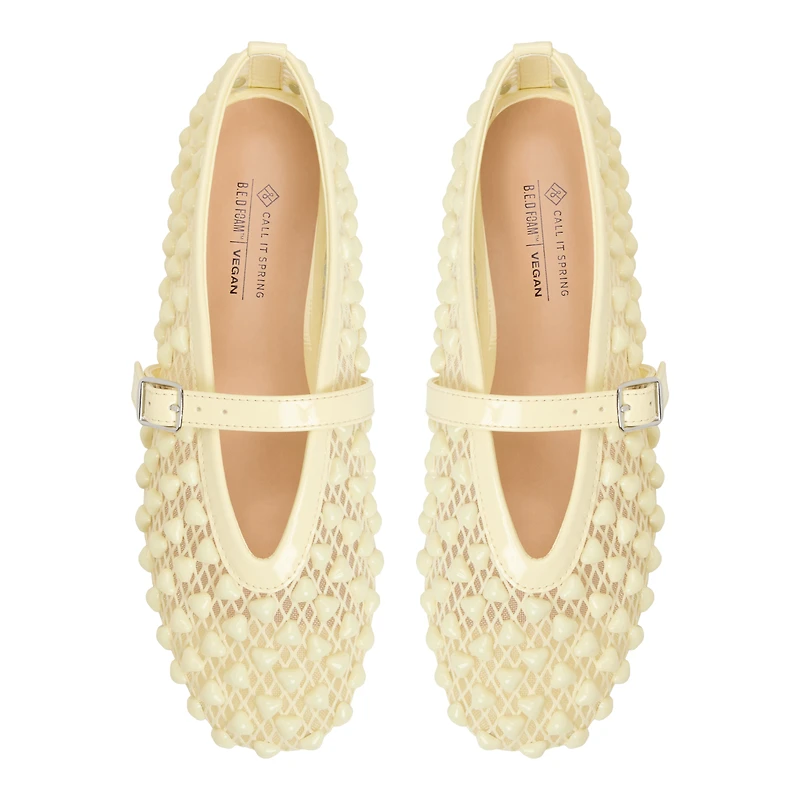 Maiya Light Yellow Women's Ballerinas