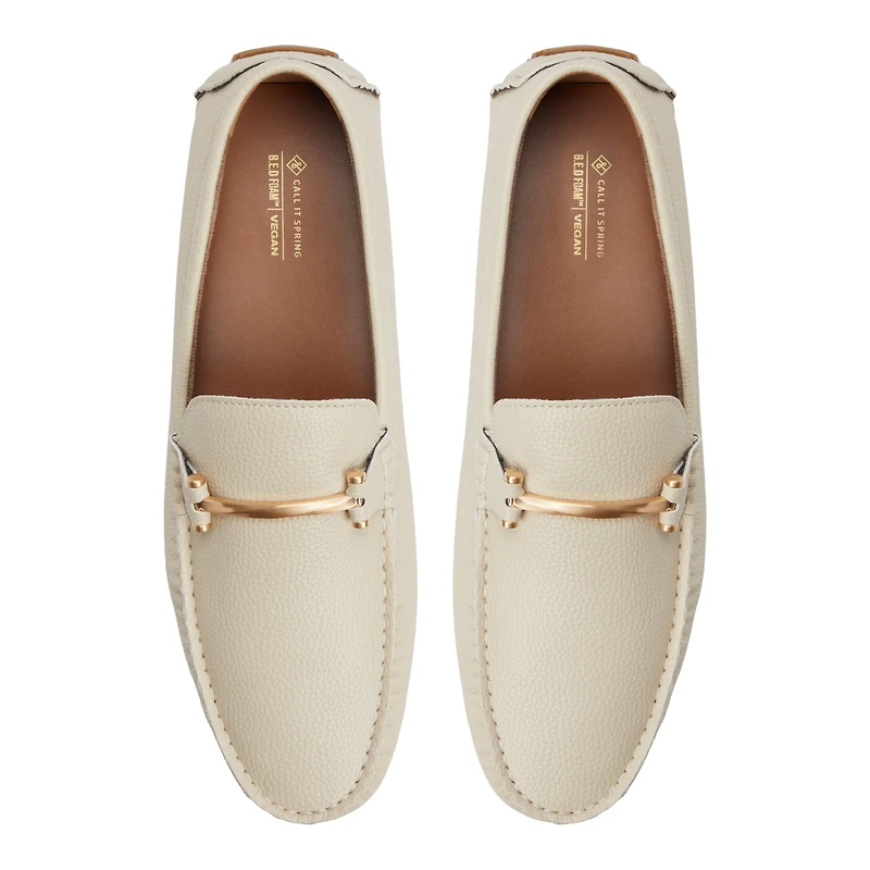 Mansell Crème Hommes Mocassins | Boutique Spring Canada