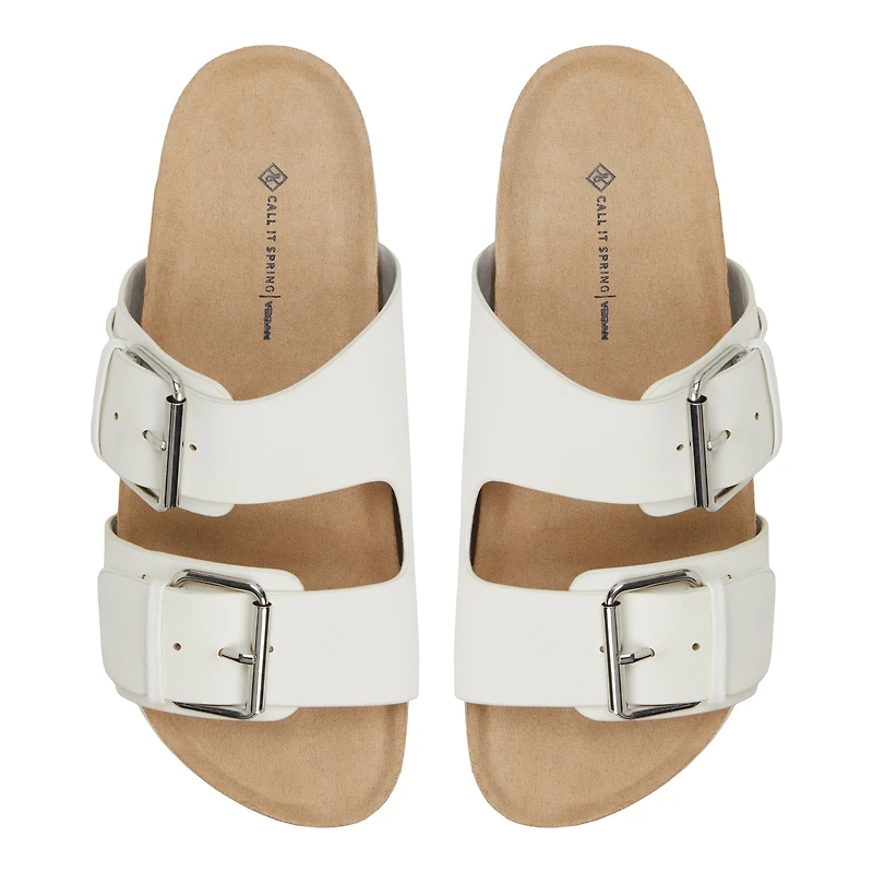 Nevaddaa Blanc Femmes Claquettes | Boutique Spring Canada