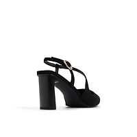 Novaah Black Women's Lace Up Heels Sandals