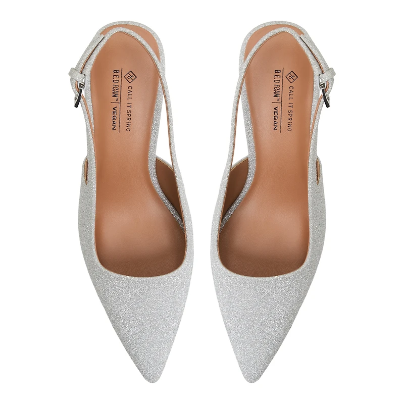 Opaal Silver Women's Kitten heels