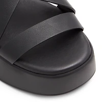 Raia Black Women's Flat Sandals