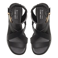 Raia Black Women's Flat Sandals
