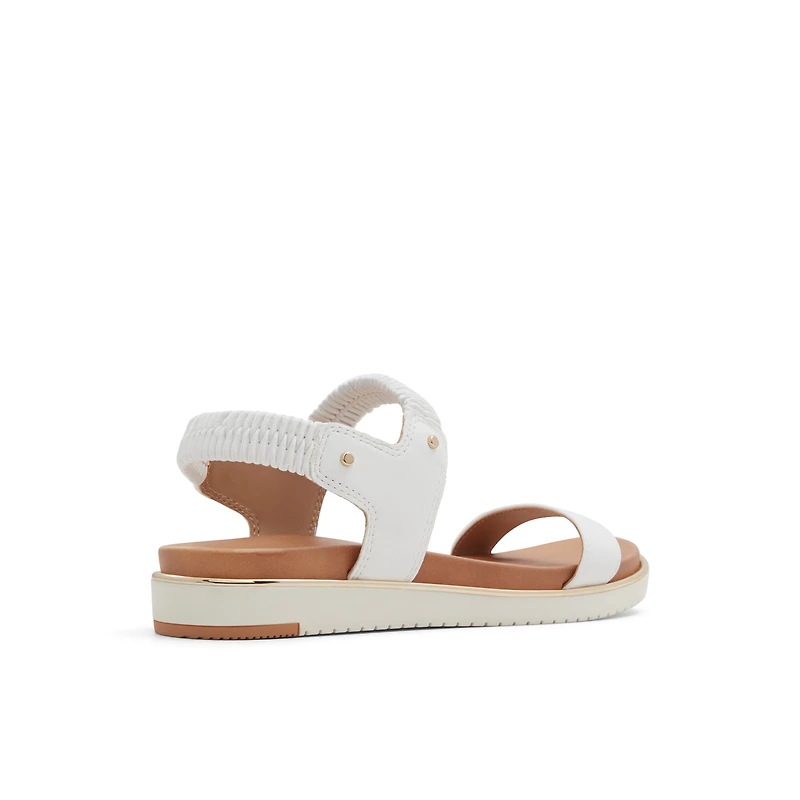 Rainia White Women's Flat Sandals