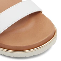 Rainia White Women's Flat Sandals