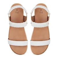 Rainia White Women's Flat Sandals